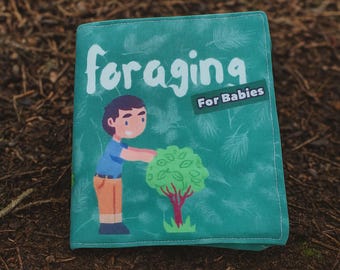 Handmade Foraging for Babies Soft Book – Nature Lover Gift for Baby Shower
