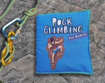 Rock Climbing for Babies Soft Baby Book - Rock Climbing Kids Book - Handmade Soft Baby Book Climbing Sports - Baby Shower Gift Rock Climbing