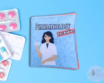 Handgjord farmakologibok för spädbarn – Nördig vetenskaplig babypresent till farmaceuter