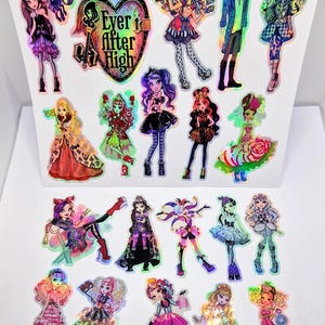Holographic Fashion Girl Stickers: 50-Piece Scrapbooking Set