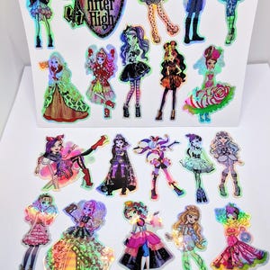Fashion Girl Stickers Holographic, Transparent  50-Piece Scrapbooking Set