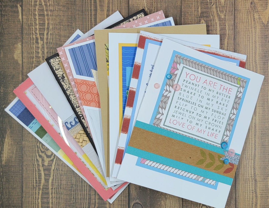 10 Homemade Assorted All Occasion Greeting Cards With Envelopes - Etsy ...