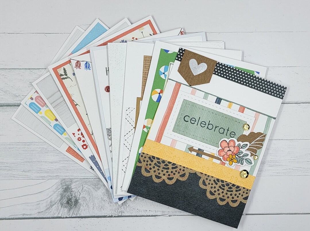 Set of 10 Homemade Assorted Birthday Cards With Envelopes - Etsy UK