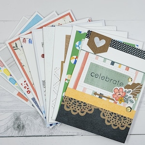 Set of 10 Homemade Assorted Birthday Cards with Envelopes