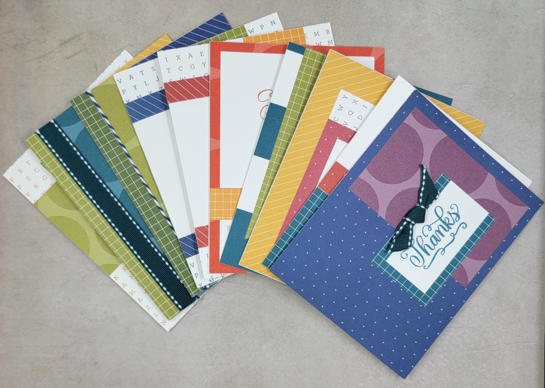 Set of 10 Assorted Homemade Thank You Cards With Envelopes - Etsy