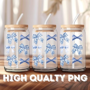 Coquette Chinoiserie Bogen Png 16 Unzen Libbey Glasdose Png Girly Coquette Glasdose Png Coquette Bogen 16 Unzen Glasdose Blauer Bogen Sublimationsentwurf