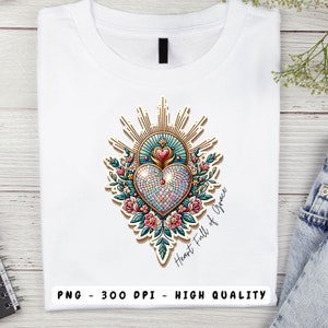 Heart Full Of Grace PNG Faith Clipart Faith png Jesus png Sublimation Design Digital Download Christian Quotes Religious Png Faith Png