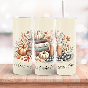 Popular Tumbler Wrap Fall 20oz Skinny Sublimation Tumbler Design Pumpkin Sublimation Design Png Pumpkin Tumbler Wrap Autumn Tumbler Png