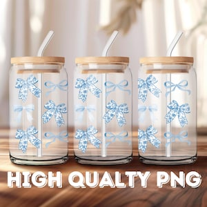 Coquette Chinoiserie Bogen Png 16 Unzen Libbey Glasdose Png Girly Coquette Glasdose Png Coquette Bogen 16 Unzen Glasdose Blauer Bogen Sublimationsentwurf