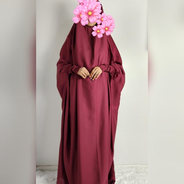 Jilbab,maroon jilbab,one piece jilbab