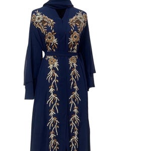 navy party abaya