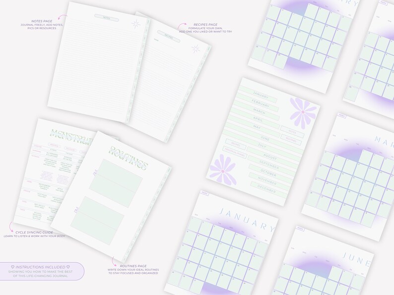 Wellness Journal Digital Wellness Planner Self Care Etsy