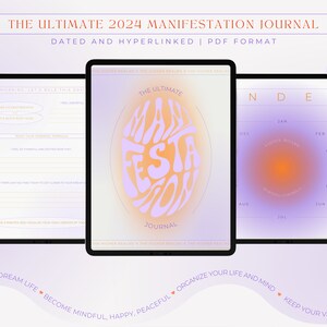 2024 Manifestation Journal | 2024 Digital Planner | Gratitude Journal Digital | Law Of Attraction Planner | Digital Goal Planner