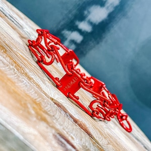 Illusion Red Custom Powder Coated Herm Sprenger Prong Collar for Dogs