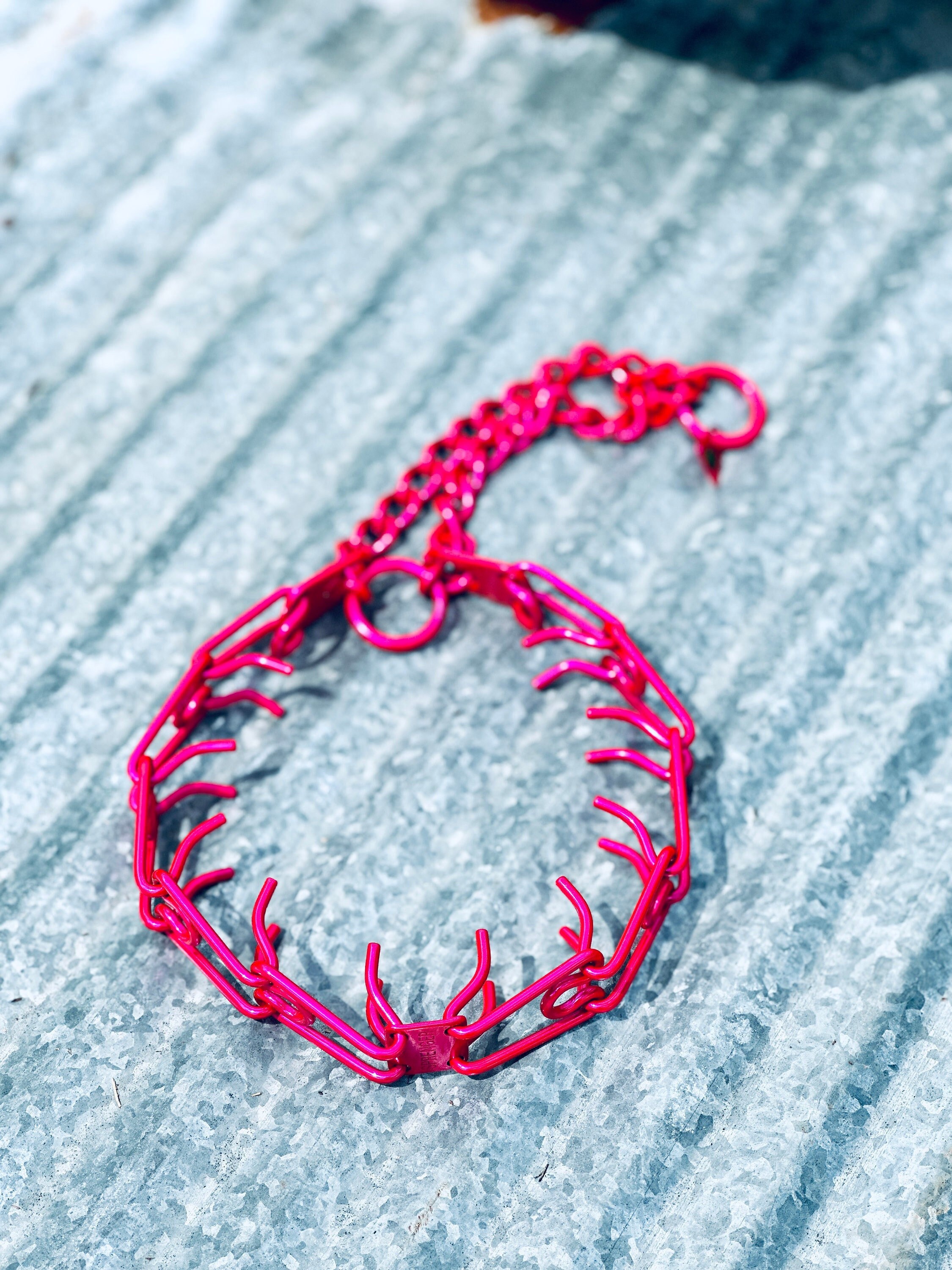 Corkey Custom Powder Coated Corkey Pink Herm Sprenger Prong Collar for Dogs ...