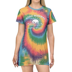 Tie Dye Sun Fun T Shirt Dress