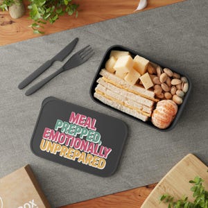 Meal Prep Bento Box, Motivational Lunch Container, Fun Meal Prep Gift, Eco-Friendly Food Storage, Kitchen Organization Tool