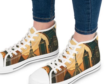 Urban Chic High Top Sneakers: Women's Trendy Pleather Footwear