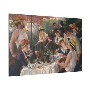 Luncheon of the Boating Party by Pierre Auguste Renoir (1880-81) Print on Matte Canvas || Stretched, 0.75&quot; || Fine Art Print Canvas Wall Art