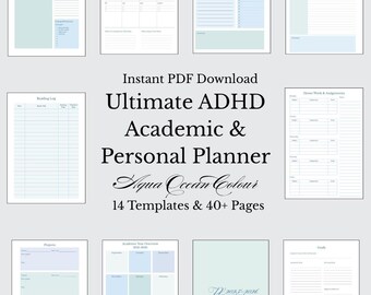 Planificador Académico 2025-2026: Organizador Estudiantil Aqua Ocean (Descarga Digital)