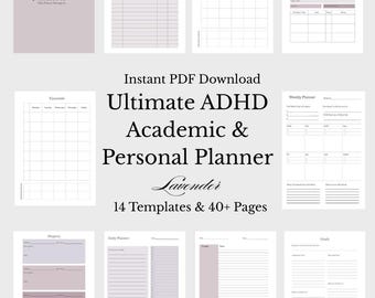 Planificador Académico 2025-2026: Organizador Estudiantil Lavanda (Descarga Digital)