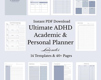 2025-2026 Academic Planner: Midnight Blue Student Organizer (Digital Download)