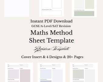 Folleto de método matemático: Plantilla de repaso de nivel avanzado de GCSE (modelo PDF)