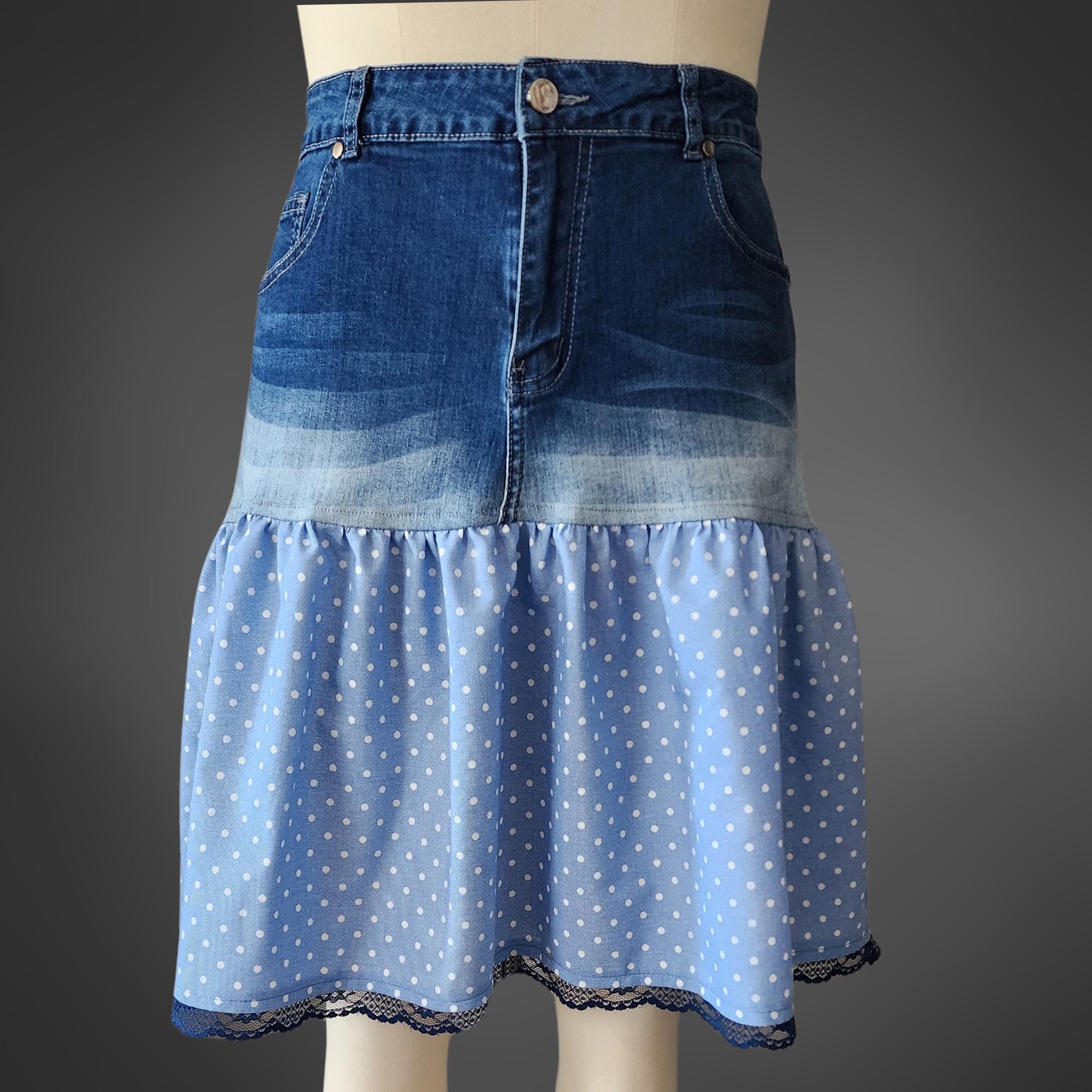 Upcycled Denim Skirt
