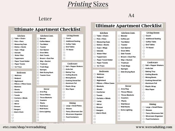 First Apartment Checklist - Essential Items by First Apartment Checklist -  Issuu
