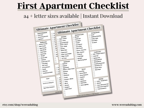 First Home Essentials Checklist - Fill and Sign Printable Template