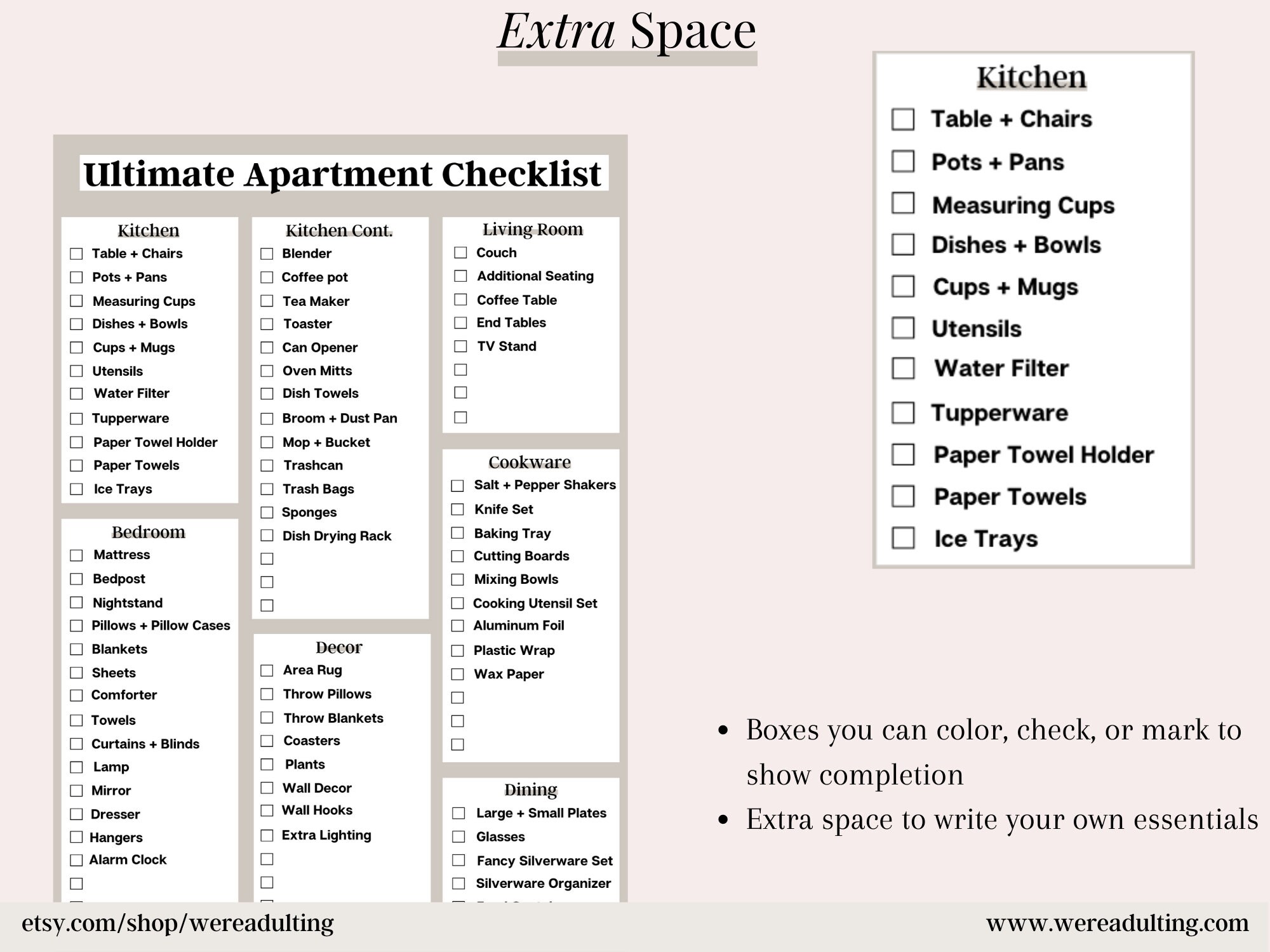 You Need This First Apartment Checklist 📝 First Apartment Essentials —  Become Your Most