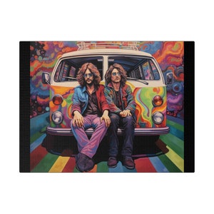 Beatles Wall Art for music fans 1960s canvas art Dylan and Lennon gift wall art for husband gift idea Beatles art for office wall art music