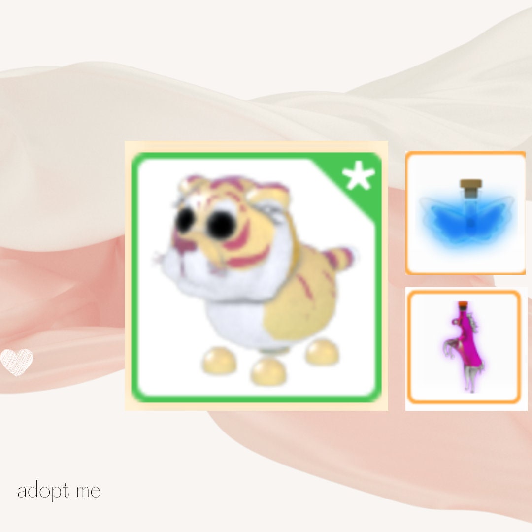 Lunar Gold Tiger Adopt Me Legendary Fly Potion Ride Potion Etsy