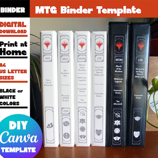Mtg Card Dividers Template - Etsy