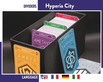 LORCANA INKS Hyperia City EXPANSION Set Dividers Deck Separators Tcg Card Game Organizers