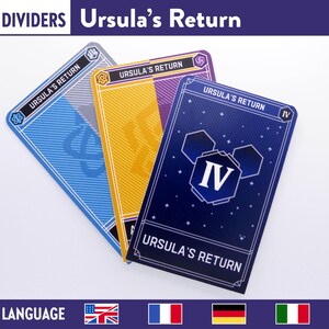 URSULA'S RETOURSET Verdelers Lorcana 3-delige scheidingstekens - Lorcana Trading Card Game tcg Kaartdeckverdeler - Opslagorganisatie/-organisatie
