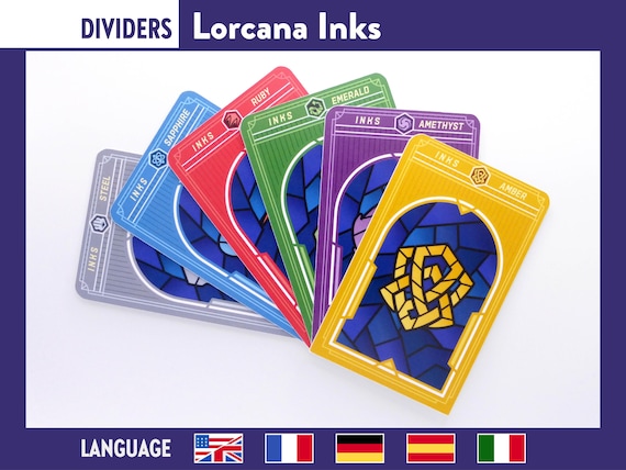 INK COLOR DIVIDERS Lorcana 6pcs Separators - Lorcana Trading Card Game Tcg  Card Deck Divider - Storage Organisation/organization - Etsy