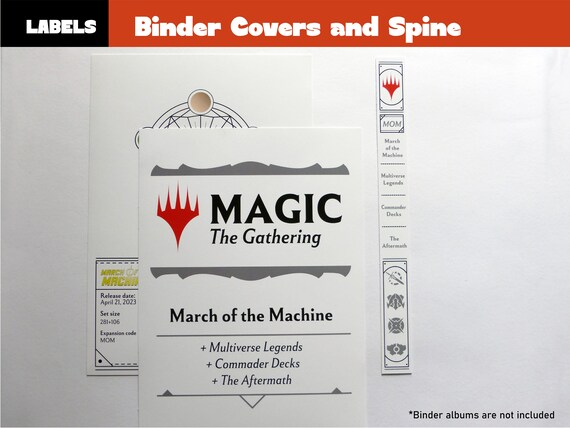 MTG Custom Binder Labels - Spines and Covers for Magic the