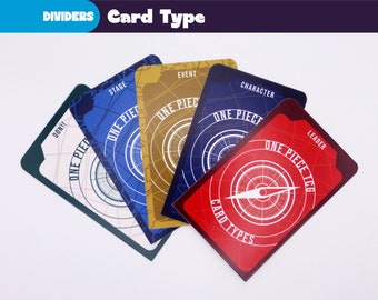 ONE PIECE CARD Typ Dividers Deck Card Separators Lagerung Organisation / Organisation