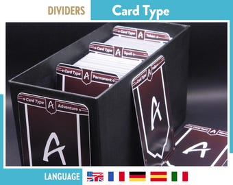 GEÄNDERTER KARTENTYP Teiler Deck Box Trennzeichen Tcg Card Game Organizers