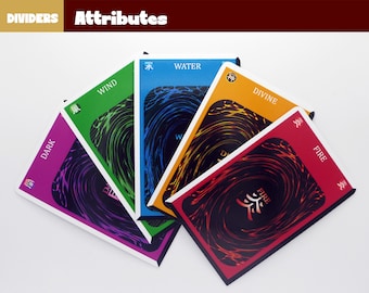 Yu-Gi-Oh! ATTRIBUTE FARBEN Teiler Card Deck Trenner