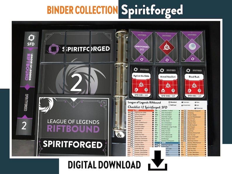 BINDER COLLECTION SPIRITFORGED Riftbound League of Legends - Checklist ...