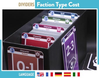 ALTERED FRACTION Farbe, Kartentyp & KOSTEN Trenner Deck Box Trennzeichen Tcg Kartenspiel Organisatoren