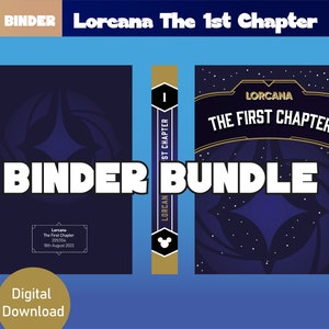 Lorcana Binder Files Het eerste hoofdstuk - Voor- en achteromslagen + Ruglabels - PDF Lorcana Card Organization