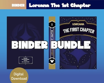 Lorcana Binder Files The First Chapter - Front and Back Covers + Spine Labels - PDF Lorcana Card Organization