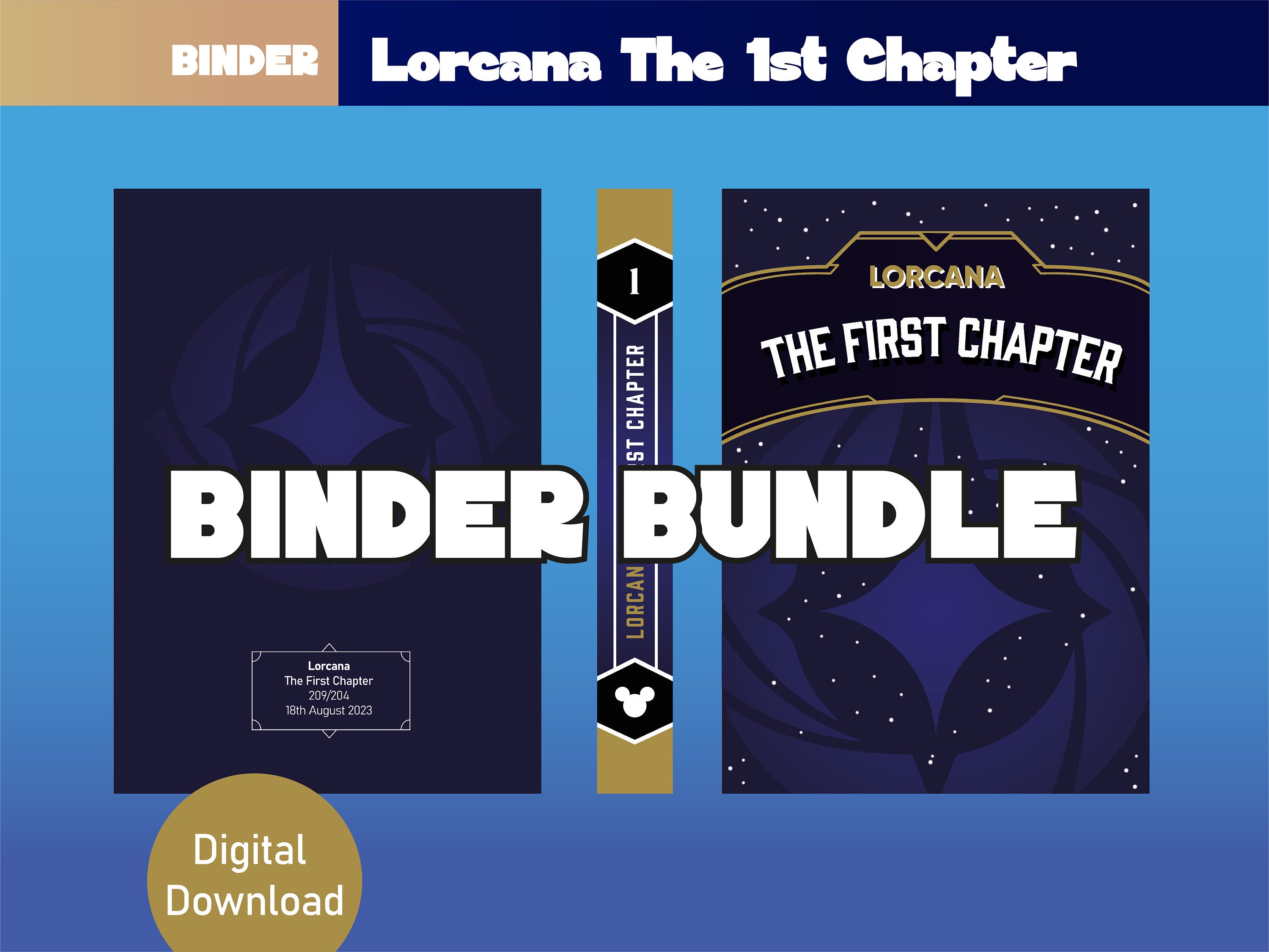 Lorcana Binder Files the First Chapter - Front and Back Covers +