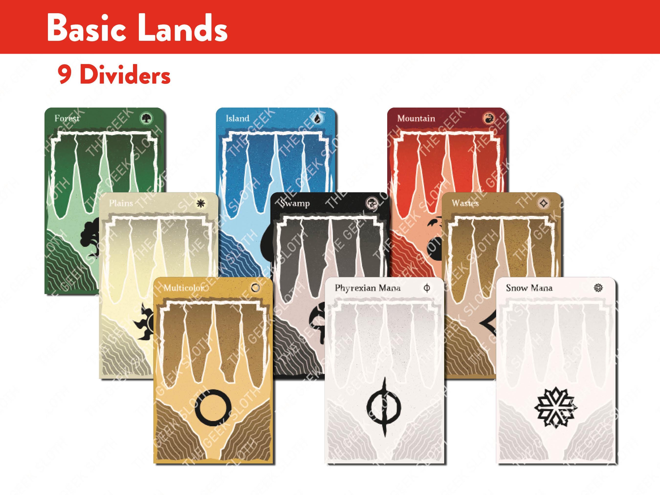 MTG 9枚セット 仕切り 基本土地 マジックザギャザリング tcg