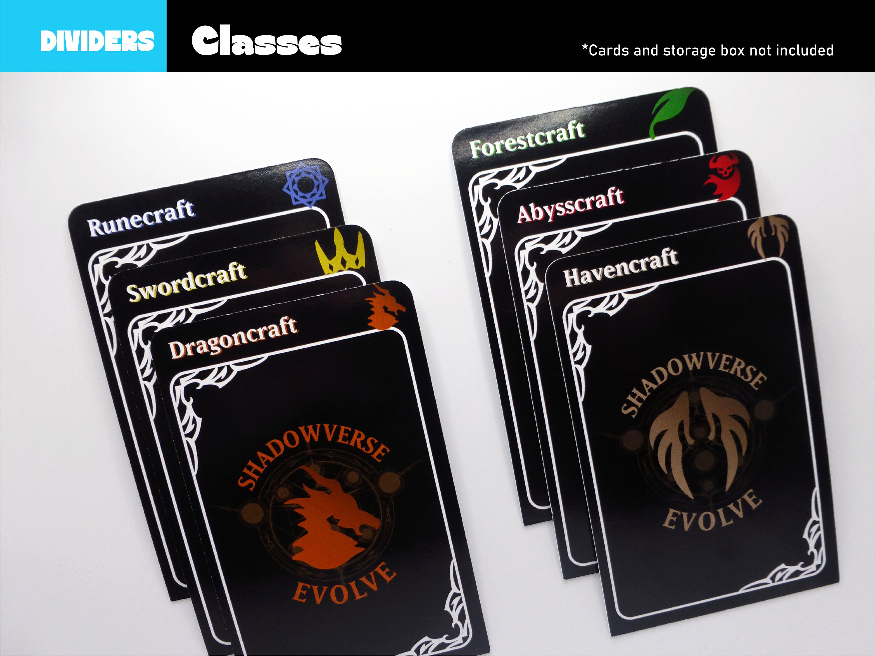 Shadowverse Evolve Classes Dividers- Trading Card Game Separators