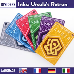 URSULA'S RETOURVERDELER Inktkleurenset Lorcana 6-delige scheidingstekens - Trading Card Game tcg Kaartdeckverdeler - Opslagorganisatie/-organisatie