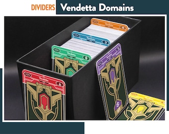 RIFTBOUND VENDETTA DOMAIN Color Dividers, League of Legends Separators Tcg Card Game Organizers